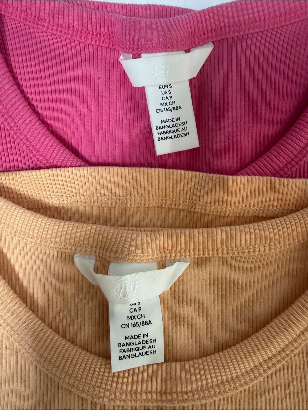 H&M Ribbed Cropped Tank Tops (2-Pack), Size Small - Picture 2 of 5